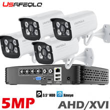 Usefqlo 4ch 2mp 5mp 5in1 ahd dvr kit sistema de cctv 4 pces ahd à prova dwaterproof água/bala câmera segurança vigilância conjunto e-mail alarme 2024 - compre barato