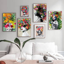 Pintura abstrata de pássaro, borboleta, pássaro, nórdico, arte de parede, pintura de arte em tela, imagens para decoração de sala de estar 2024 - compre barato