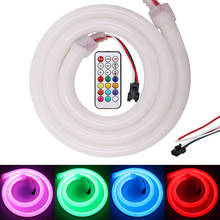 Fita de led rgb neon de 1m, 2m, 5m, 12v, 5050 luzes de corda, 60led/m, cor completa, luz para corrida, cavalo, corrida + plugue de energia