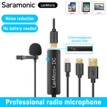 Saramonic-micrófono LavMicro omnidireccional Lavalier, dispositivo con monitoreo y Control de entrada para ordenador tipo C, IOS, Smartphone, cámara 2024 - compra barato