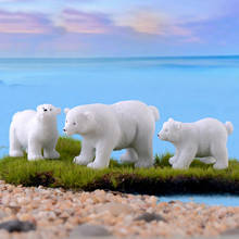 Moderno nórdico lovelyins mini estilo urso polar casa decoração da sala de estar acessórios em miniatura fada jardim resina estatueta 2024 - compre barato