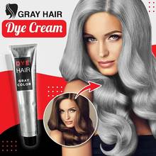 New Gray Hair Dye Cream 100ml Unisex DIY Fashion Gray Silver Color Super Gray  Hair Cream  J#26 2024 - buy cheap