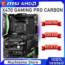Socket AM4 MSI X470 GAMING PRO CARBON AMD Ryzen Athlon II/Athlon AMD X470 DR4 1866MHz PCI-E 3.0 M.2 SSD HIFI AMD X470 Placa-mãe 2024 - compre barato