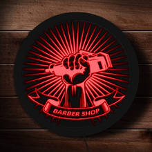 Barber Shop LED Wall Hanging Business Sign Hand Holding A Hair Clippers Decor Neon Light Hair Cuts and Shaves Hairdresser Gift 2024 - buy cheap