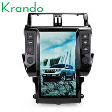 Krando Android 9.0 4G RAM 13.6" Telsa style Vertical screen car multimedia player Audio for Toyota Prado 150 2014-2016 radio 2024 - buy cheap