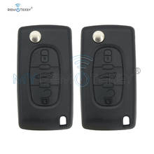 Remtekey 2pcs CE0536 models flip remote key for Citroen C3 C4 C5 key 3 Button 434mhz HU83 remtekey 2024 - buy cheap