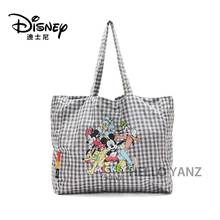Disney-bolso de hombro con estampado de Mickey y Minnie, bandolera de gran capacidad, versión coreana, nueva moda 2024 - compra barato