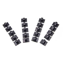 Abrazaderas de Cable ajustables para coche, sujetadores de nailon con respaldo adhesivo, color negro, 20 unids/lote 2024 - compra barato