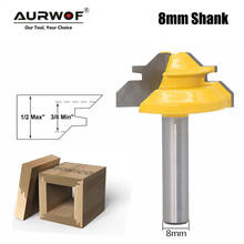 1pc 8mm Shank 45 Degree Lock Miter Router Bit 1/2 Stock Medium Lock Miter Milling Bit Wood Carving Tenon Knife MC02010 2024 - buy cheap