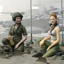 1/16 Resin Soldier Model Two Modern IDF Female Tank Soldiers 457 2024 - buy cheap