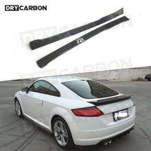 Aventais de Saias Laterais em Fibra de carbono Para Audi TT TTS TTRS 2014-2017 BT Estilo Stripe Estilo Do Carro do Peitoril Da Porta 2024 - compre barato