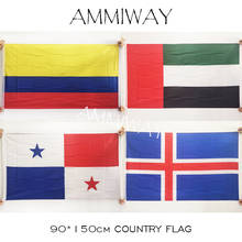 AMMIWAY 90*150cm 3x5 ft Columbia United Arab Emirates Panama Iceland National Flag Party Home Decoration Custom Flags and Banner 2024 - buy cheap