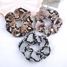 4.3inch WomenElegant Leopard Solid Scrunchie Elastic HandmadeMulticolor  Hair Band Ponytail Holder Headband Hair Accessories 2024 - buy cheap