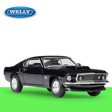 Welly-coche modelo 1967 Mustang Boss 429, escala 1:36, aleación, fundido a presión 2024 - compra barato