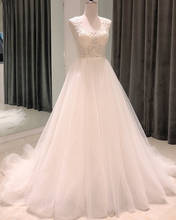 Vestido de novia de encaje elegante para mujer, traje de boda de talla grande, sencillo, estilo bohemio, sl8089, 2020 2024 - compra barato