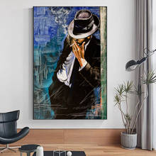 Canvas Painting Oil Man in Smoking Canvas Figure Wall Art Posters and Prints for Living Room Bedroom Home Decor No Frame 2024 - buy cheap