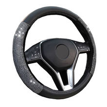 Universal Wrap Car Steering Wheel Cover Rhinestones For Woman Girl Braid on the Steering-Wheel Funda Volante Car Accessories 2024 - buy cheap