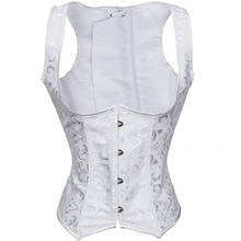 Sexy Women Shoulder Strap White Jacquard Corset Steampunk Corset Underbust Steel Boned Corsets And Bustiers Burlesque Corselet 2024 - buy cheap