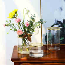 Светильник для вазы, Роскошный домашний декор, Скандинавское прозрачное стекло, гидропонная ваза, украшения, современный минимализм, для гостиной, сушеные цветы 2024 - купить недорого