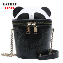 Summer Funny Small Bag For Women 2021 New Fashion Mini Cute Panda Shape Messenger Bag Female Casual Mini Shoulder Bucket Bag 2024 - compre barato