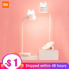 Xiaomi mijia 3Life LED Desk Lamp USB Charging Folding Clip Light Three-Speed Adjustable Cat Reading Night Light For Smart Home 2024 - buy cheap