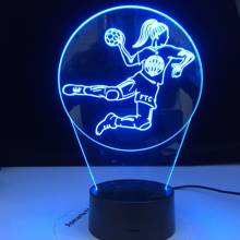 Handball Player Figure 3D LED Night Light USB Children Kids Gift Baby Nightlight Sports Desk lamp Dropshipping Gift 2024 - buy cheap