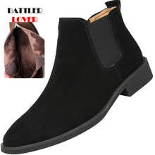 Men Martin Boots Suede Leather Decent Ankle Botas for Male Original Short Casual Motor Footwear British Style Winter Spring Boot 2024 - compre barato