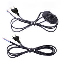 1.8M Black White EU US Plug Dimmable Switch Cable Light Modulator Lamp Line Dimmer Controller Table Lamp  power wire AC110V 220V 2024 - купить недорого