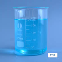 250 мл низкая форма мензурки из боросиликатного стекла для химической лаборатории прозрачная Мензурка утолщенная с носиком 1 шт. 2024 - купить недорого