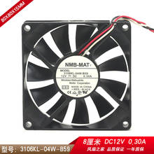 NMB 3106KL-04W-B59 8015 12V 0.30A 8CM three wire projector cooling equipment fan 2024 - buy cheap