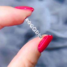 Round Silver Moissanite Ring D VVS Luxury Moissanite Weding Ring for Women 2024 - buy cheap