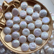 Wholesale 12-13mm Big Size Real Natural Freshwater Loose Pearls Round Button Shape No Hole, 10pcs/lot 2024 - buy cheap