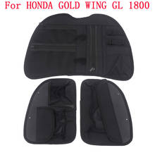 Bolsa organizadora de tapa de maletero de motocicleta, bolsa de herramientas negra para HONDA Gold Wing GoldWing GL1800 GL 1800 2018 2019 2020 2024 - compra barato
