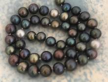 9-10mm tahitiano multicolor negro verde rojo perla collar 18 pulgadas 2024 - compra barato