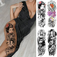 Татуировка на рукавах с большими ручками, дракон, Огненный Тигр, Будда, водонепроницаемая временная татуировка, наклейка Prajna, боди-арт, полностью поддельные татуировки для женщин и мужчин 2024 - купить недорого