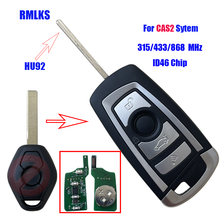 Modified Flip Car Remote Key Fob 315Mhz 433Mhz 868Mhz with ID7944 Chip for BMW CAS2 1 3 5 6 Series E93 E60 Z4 X5 X3 HU92 Uncut 2024 - buy cheap