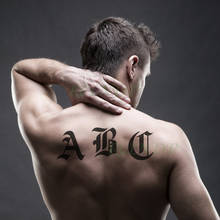 Waterproof Temporary Tattoo Sticker English Letter Alphabet A To Z Flash Tatoo Fake Tatto Hand Leg Body Small Art for Men Women 2024 - buy cheap
