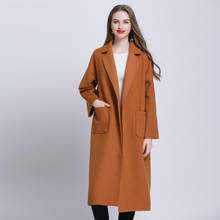 Abrigo largo de lana para Mujer, chaqueta femenina de talla grande, ropa de Invierno, KJ335 en s 2024 - compra barato