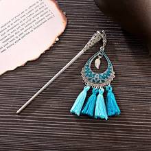 2019 New Design Ethnic Summer Women's Vintage Tassel Hair Jewelry Bohemia Hair Sticks Chinese Style Hairpin 2024 - buy cheap