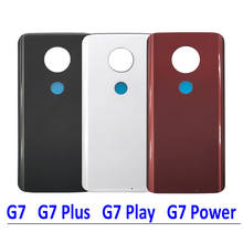 Сменный Чехол для Moto G7 Power G7 Plus G8 Play G8 Plus G10, 5 шт., стеклянная задняя крышка батарейного отсека 2024 - купить недорого