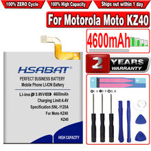 Hsabat bateria de alta capacidade 4600mah para smartphone motorola moto kz40 2024 - compre barato