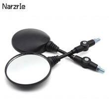 Foldable Motorcycle Mirrors Universial Round 10mm Motorbike Rearview Black Handle Bar End Side Mirrors Motorcycle Accessories 2024 - buy cheap