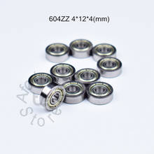 Bearing 10pcs 604ZZ 4*12*4(mm) free shipping chrome steel Metal Sealed High speed Mechanical equipment parts 2024 - buy cheap