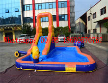 Colorful children's outdoor activities inflatable pool castle slide combination 2024 - buy cheap