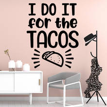 Adesivo decorativo de parede tacos, acessórios adoráveis de decoração para quarto infantil, sala de estar, casa, quarto, adesivos muraux 2024 - compre barato