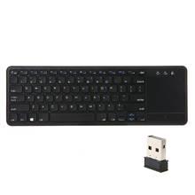 2,4G teclado inalámbrico táctil inalámbrico multitáctil Mini teclados con receptor USB Compatible con ordenadores portátiles Android Smart TV 2024 - compra barato