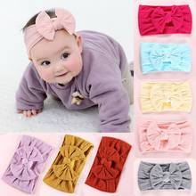 Headwear Kid Girl Baby Headband Toddler Bow Solid Hair Band Accessories Headwear 10 Colors 2024 - buy cheap