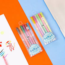 JIANWU-rotulador de gelatina creativo, 6 colores/juego, 1,0mm, pintura, graffiti, pluma de marca, suministros de arte kawaii 2024 - compra barato
