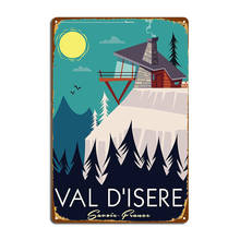 Cartel de Val D'isere, carteles de Metal, pub, Club, Bar, crear placas, carteles de hojalata 2024 - compra barato