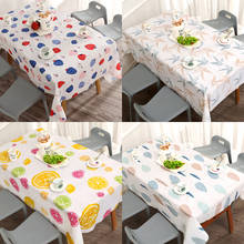Toalha de mesa retangular de chá em pvc, 4 cores, frete grátis, impermeável, grossa, casamento, cobertura de mesa de jantar 2024 - compre barato